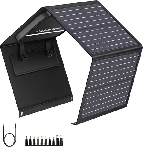 40W Portable Solar Panel Charger with DC USB C Port for Camping Road Trip Hiking Portable Power Stat