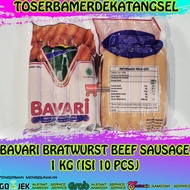 Bavari Beef Bratwurst Sausage 1 Kg / Sosis Sapi Premium Isi 10 Pcs