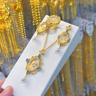 French Vintage Rococo Style Queen Jewelry Medieval Court Style Mother-of-Pearl Queen Pearl Necklace 