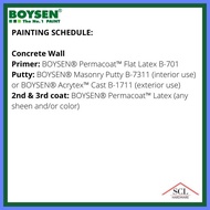 ℡ ✩ ☁ BOYSEN Permacoat Latex (Flat, Gloss, Semi-Gloss) 16 Liters / 4 Gallon / 1 Pail