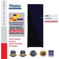 👍(Discount RM200) Haier (284L) 2 Door Glass Twin Inverter Refrigerator / Fridge / Peti Sejuk 2 Pintu (HRF-318IHG)