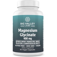 Magnesium Glycinate 400 mg – High-Absorption Chelated Magnesium – ports Muscle, Nerve & Energy Welln