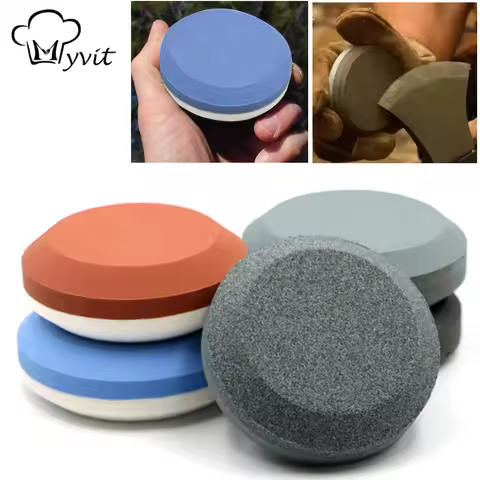 Round Dual Grit Sharpening Stone Axe Hatchet Blade Edge Sharpener Hand Tool Professional Axe Sharpen