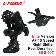 【New Arrivals】 A7 Elite Version 10 Speed Trigger Shifter Rear Derailleur RD Groupset Compatible for Mountain Bike Bicycle Part Compatible SHIMANO and SRAM alivio DEORE