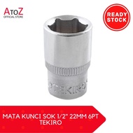MATA TEKIRO SOCKET WRENCH 1/2" 22MM 6PT TEKIRO - Socket Bit Socket Wrench/ Socket Bit/ Socket Wrench