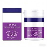 Tooth Cleaning Powder, Purple Teeth for Daily Oral Care, Fine Texture, Easy to Use with Toothbrush, 