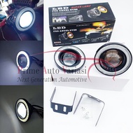 LED FOGLAMP ANGEL EYES 89MM LED FOG LAMP ANGEL EYES UNIVERSAL - White