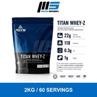 Agym Nutrition Titan Whey, (2KG) [FREE GIFT] - Protein, Halal Whey Protein Powder, Lean Muscle, Susu