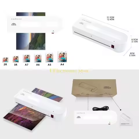 B03C Portable A4 Laminator Machine withQuick 2-min- Preheating Plug- Type EU/US/China/UK for Home Of