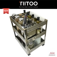 [TIITOO] Stainless Steel Pull Out Kitchen Accessories / Pull Out Kitchen / Kitchen Drawer / Laci Kab