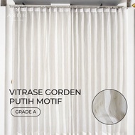 White Patterned Curtains – Luxurious Transparent Thin Curtains & ELEGAN