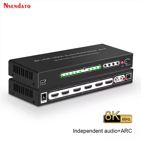 HDMI Switch 8k@60hz 4K 120hz 4x1 HDR HDMI Audio Extractor Support ARC CEC For PS5 XBOX Dolby HD/DTS 