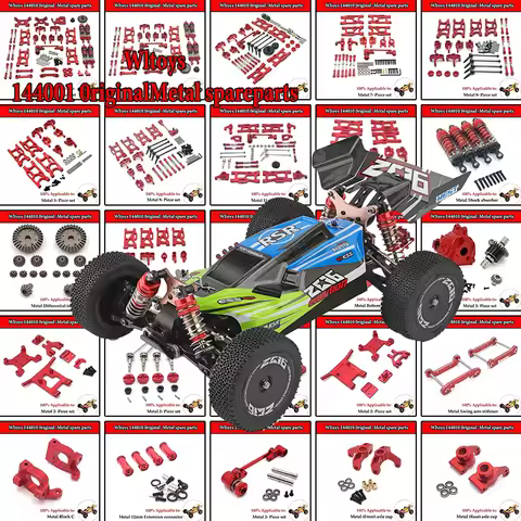 Metal Upgrade Parts for WLtoys 144010, 144002, 144001, 124017, 124019, 13-piece Set, Bearings, Secon