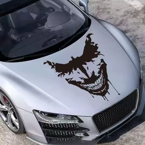 Cartoon Laughing Joker HAHAHA Car Sticker Decal for Windshield Windscreen Bumper Hood Bonnet Decor