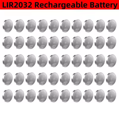 10-50PCS LIR2032 Rechargeable Battery 2032 Lithium charging Can Replace CR2032 for watches
