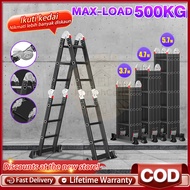 Tangga Lipat Heavy Duty Foldable Ladder 3.7M-5.7M(12Step-20Step) Multipurpose Aluminium Ladder