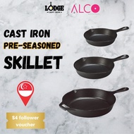 Lodge Cast Iron Skillet Pre-Seasoned Frying Pan Skillet Multiple Sizes