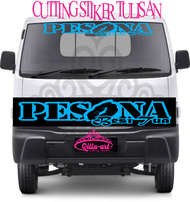 cutting sticker mobil stiker tulisan Pesona besi tua stiker keren termurah cutting sticker emblem st