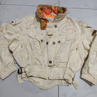 Vintage Ellese white ski racing jacket 90s Italy embroidery from japan size M