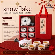 Hampers Tea Set Keramik Premium Chinese Tea Pot Classic Set Hampers Gift Cangkir Teko Teh Set Hadiah