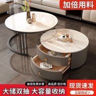 Luxury Style Household Living Room Coffee Table Slate Hot Italian Two-in-One Coffee Table Light Net 
