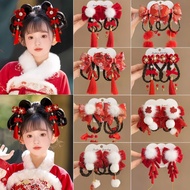 New Year Children Bow Hair Clip Girl Hair Accessories Lucky Auspicious Good Meaning