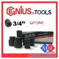 GENIUS IMPACT SOCKET 3/4" Dr. ( 6PT ) 8MM ~ 54MM
