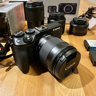 Canon M6 Mark ii 全套 鏡頭 x 3