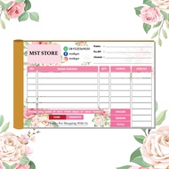 Nota Olshop Rose F / Nota Penjualan / Paket Hemat Nota Landscape
