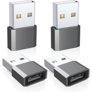 USB C to USB Male Adapter 4 Pack, Type C Charging Cord Connect USB A Charger for iPhone 17 16 15 14 
