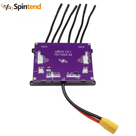 Spintend75V200A Dual Motor Controller Ubox V2.1 without Receiver E-wheel ADC Adapter Base on VESC in
