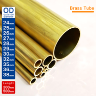 Brass tube OD 24-38mm length 300 500mm Round Brass alloy thickness 0.5-2.5mm Small Straight Pipe out