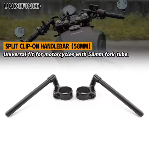 Motorcycle 7/8" 22mm Handlebar CNC 31 32 33 35 37 39 41 45 51 52 58 mm Clip On Ons Fork Handlebars A