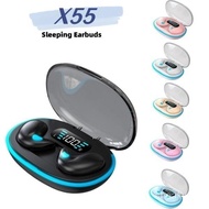 X55 Wireless Bluetooth Earphones Sleeping Eabuds Waterproof Hi-Fi Sound Noise Cancelling With Mic