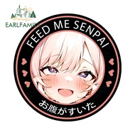 EARLFAMILY 13cm x 13cm Beautiful Ahegao Face Car Sticker Fanart Feed Me Suitcase Helmet Windows Occl