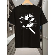 Funny Smoking Cat Meme T-Shirt, Viral Internet Meme Cat T-Shirt, Gen Z Joke T-Shirt, Men'S T-Shirt, 