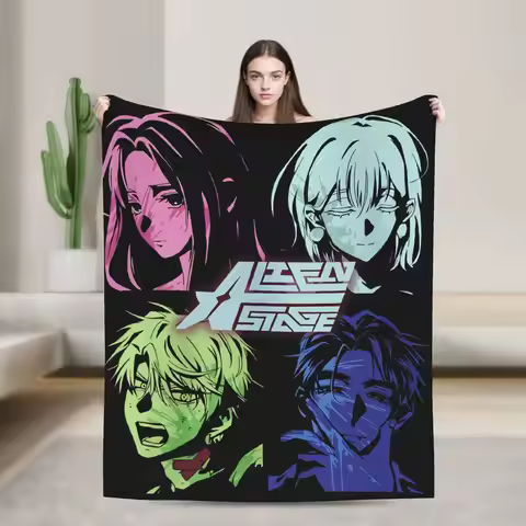 Alien Stage Sua Mizi Ivan Till Anime Blanket Fuzzy Funny Warm Throw Blankets for Bedding Lounge Wint