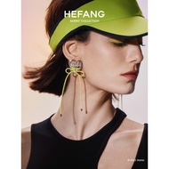 HEFANG HEFANG Barbie Strap Earrings Long Love Bowknot Luo Ying Same Style Earrings Earrings Women