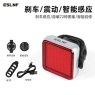 ESLNF Bicycle Tail Light Cycling Light Creative Expression Mountain Road Bike Night Cycling Light Wa