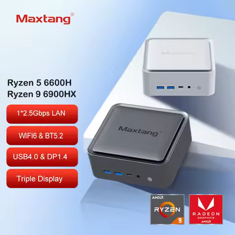Compute Mini PC Ryzen R5 6600H R9 Processor DDR5 RAM M.2 2280 SSD 8cores 4.9GHz Gamer Mini PC Window