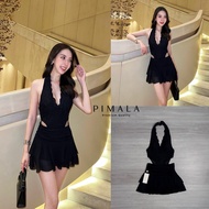 Pimala SETเซ็กซี่เกิร์ลลุ๊คโทนดำแค่เสื้อลูกไม้บอดี้สูทก็กินขาดแล้วค้าสาวๆ