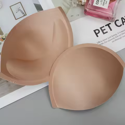 Wholesale 5-30pair New Dark Nude 75B 80B 85B 90B Semicircle Push Up Pads Bra for Wedding Dress Swim 