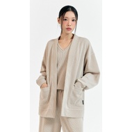 Cozy Oversized Knit Cardigan - Rose Dust/Vanilla Beige/Mellow Beige