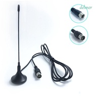 DELMER Digital Tv Antenna, Free Channel DVB-T/TV TV Antenna Freeview, Radio TV Aerial 5dBi Mini Black HDTV Antenna HDTV