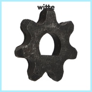 WITTE Motor Pinion Gear, Thickness 3mm Black Chain Wheel Sprocket, Durable 7 Teeth Carbon Steel Moto