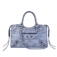 Phiên Bản Giới Hạn Túi Đựng Xe Máy Nailhead Paris Denim Xanh Vintage Đi Làm Túi Xách Đeo Vai Túi Đeo