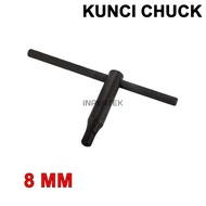 Kunci Chuck Bubut 8X8 Wrench Pembuka Cekam 8mm X 8mm Square Chuck Lathe 8 mm