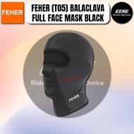 FEHER (T05) BALACLAVA FULL FACE MASK BLACK (FREESIZE)