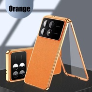 Poco F6 / F6 Pro 5G Premium Magnetic Case Double Side Tempered Glass Full Protection Hard Cover Casi