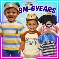 Baby Cotton T-shirt Short-sleeved Top Animal Printed Casual T shirt Baju Kanak Kanak
